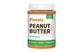 Pintola Peanut Butter Crunchy Unsweetened  Plastic Jar  1 kilogram